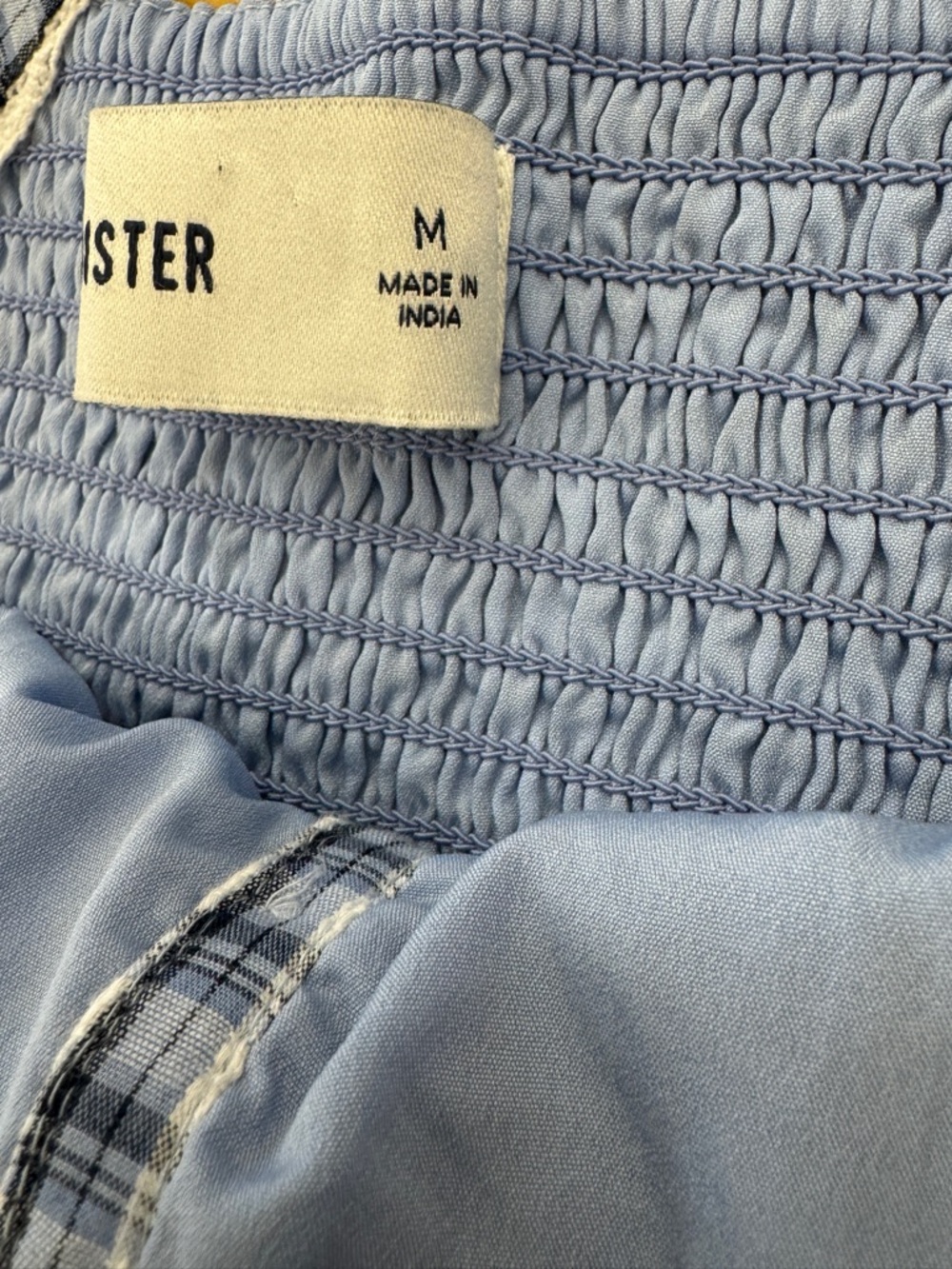 Hollister 100% Cotton Blue Plaid Button Tank Size M Coquette Soft Girl Feminine - Picture 3 of 8